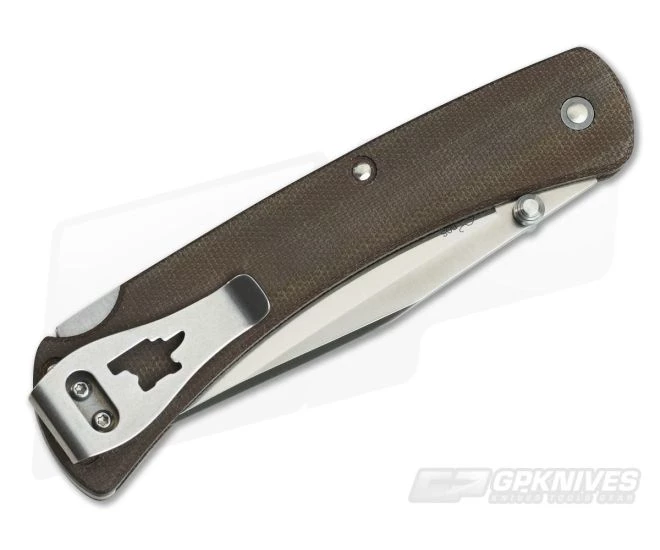 Buck 110 Slim Pro Brown Canvas Micarta S30V Folding Lock Back 0110BRS4 - Image 2