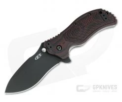 Zero Tolerance 0350 Assisted Flipper Black S30V 3D Black Cherry G10 Folder 0350C