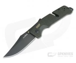 SOG Trident AT Olive Drab Plain PVD D2 Black GRN AT-XR Lock Assisted Folder 11-12-03-57
