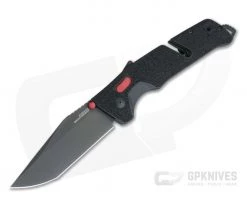 SOG Trident AT Black & Red Tanto PVD D2 Black GRN AT-XR Lock Assisted Folder 11-12-04-57
