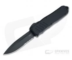 Guardian Tactical Recon-040 Black Tactical Elmax Serrated Single Edge D/A OTF Automatic 113112
