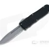 Guardian Tactical Recon-040 Stonewashed Elmax Serrated Single Edge Black D/A OTF Automatic 113512
