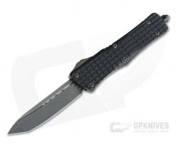 Microtech Combat Troodon Delta Signature Fluted DLC Tanto Black Frag OTF Automatic Knife 144-1CT-DS