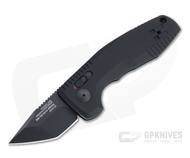 SOG TAC AU Compact Ca Special Tanto Blackout D2 AU-XR Lock Automatic Folder 15-38-14-57