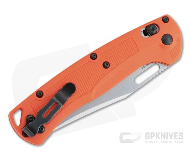 Benchmade Hunt Taggedout Stonewashed CPM-154 Select Edge Orange Grivory AXIS Folder 15535 - Image 2