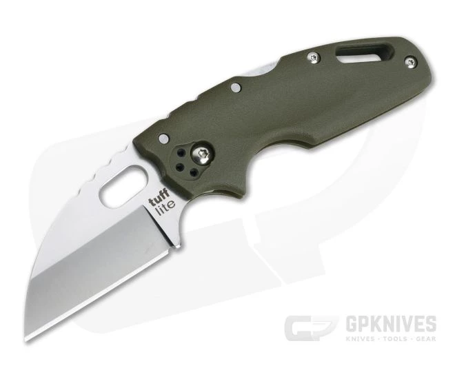 Cold Steel Tuff Lite OD Green Plain Edge Wharncliffe Back Lock Folder 20LTG
