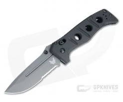 Benchmade 275SGY-1 Adamas Part Serrated Gray Cruwear Black G10 AXIS Lock Folder