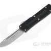 Microtech Scarab II S/E Stonewashed M390 Drop Point Black OTF Automatic Knife 278-10