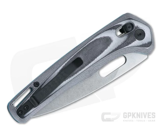 Gerber Sumo Stonewashed Spear Point Black and White G10 Pivot Lock Folder 30-001815 - Image 2