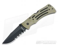 Kabar Desert Mule Folder Black Partially Serrated 3053