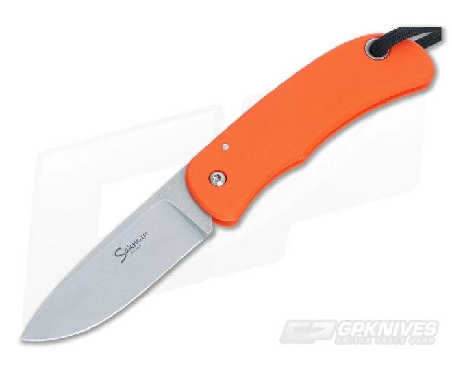 Sakman Knives Pointer Friction Folder Orange G10