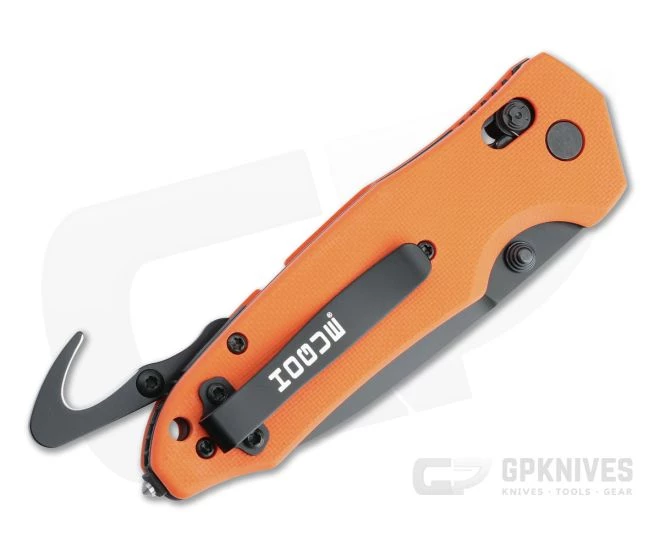 Hogue Trauma First Response Tool Blunt Tip Serrated Black N680 Orange G10 ABLE Lock Folder 34764 - Image 2