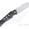 Jason Guthrie Custom Scout Left Hand Silver Shred Carbon Fiber Titanium Frame Lock Satin M390 Wharncliffe
