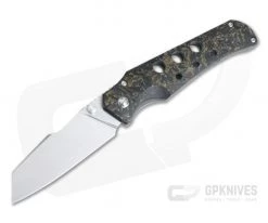 Jason Guthrie Custom Scout Gold Shred Carbon Fiber Titanium Frame Lock Satin M390 Wharncliffe