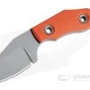 Sakman Knives Cleaver Neck Knife Blasted N690 Orange/Black G10 Fixed Blade 4410