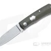 Sakman Knives Rhino Sheepsfoot Satin N690 Green Canvas Micarta Slip Joint Folder 4436
