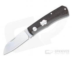 Sakman Knives Rhino Sheepsfoot Satin N690 Burlap Micarta Slip Joint Folder 4582