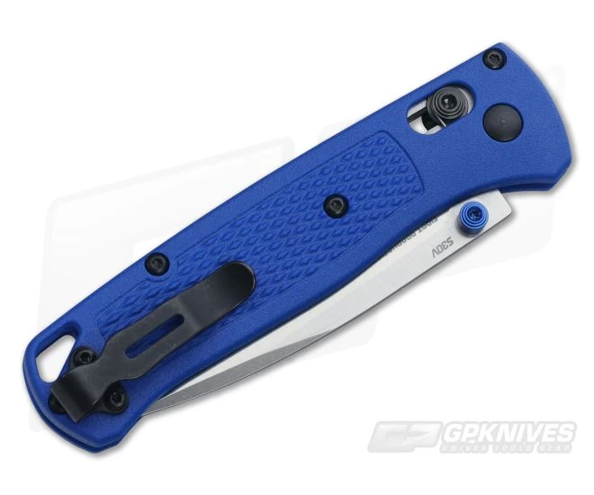 Benchmade 535 Bugout Blue Grivory S30V Drop Point - Image 2