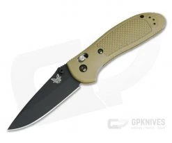 Benchmade 551BKSN-S30V Griptilian Sand Tan Drop Point Black Plain