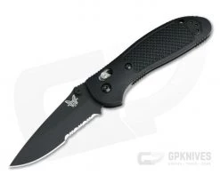 Benchmade 551SBK-S30V Griptilian Drop Point Black Serrated