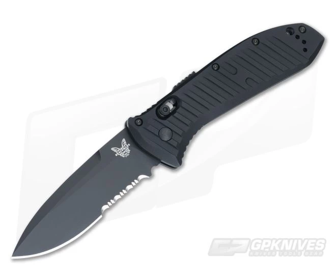 Benchmade 5700SBK Automatic Presidio II AXIS Lock Black Serrated CPM-S30V