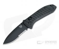 Benchmade Manual Presidio II Black CF-Elite Black Serrated S30V AXIS Lock Folder 570SBK-1