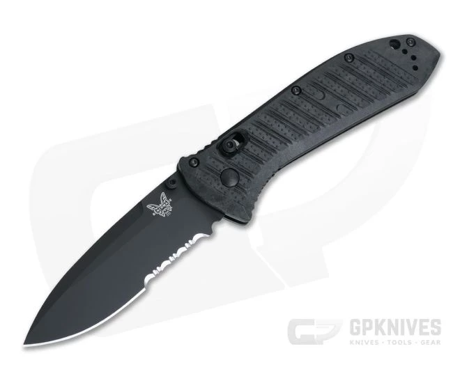 Benchmade Manual Presidio II Black CF-Elite Black Serrated S30V AXIS Lock Folder 570SBK-1