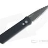 Protech Knives Godson Left Handed Black DLC Solid Black Aluminum 721-LH