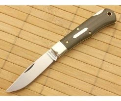 Tidioute #83LB Tascosa Little Lock Back OD Green Micarta Clip Point