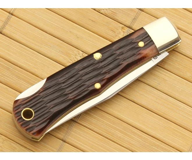 Tidioute #83LB Tascosa Little Lock Back Purple Sage Bone Clip Point - Image 2