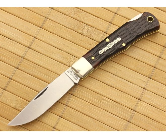 Tidioute #83LB Tascosa Little Lock Back Purple Sage Bone Clip Point