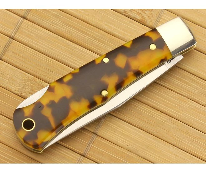 Tidioute #83LB Tascosa Little Lock Back Tortoise Shell Clip Point - Image 2