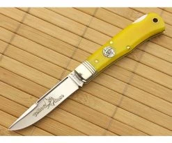 Northfield #83LB Tascosa Little Lock Back Smooth Yellow Rose Bone