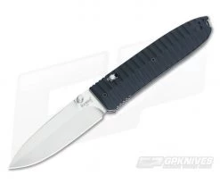 LionSteel Daghetta Black Aluminum Folding Knife Satin D2 Blade