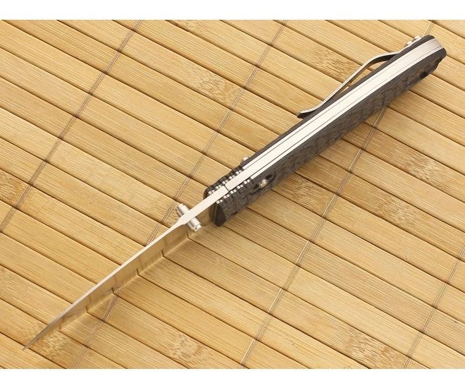 LionSteel Daghetta Carbon Fiber/G10 Folding Knife D2 Blade - Image 3