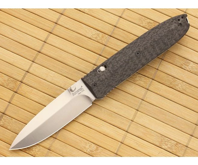 LionSteel Daghetta Carbon Fiber/G10 Folding Knife D2 Blade
