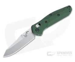 Benchmade 945 Mini Osborne Satin S30V Green Aluminum AXIS Lock Folder