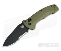Benchmade 980SBK Turret Olive Drab G10 Black Serrated S30V Tactical AXIS Lock Folder