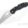 Byrd Harrier 2 Wharncliffe Lightweight Black FRN Satin Serrated Folder BY01SBKWC2