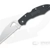Byrd Cara Cara 2 Wharncliffe Lightweight Black FRN Satin Serrated Folder BY03SBKWC2