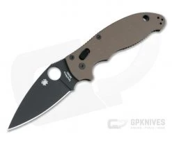 Spyderco Manix 2 Limited Black DLC M390 Earth Brown G10 C101GPBNBK2