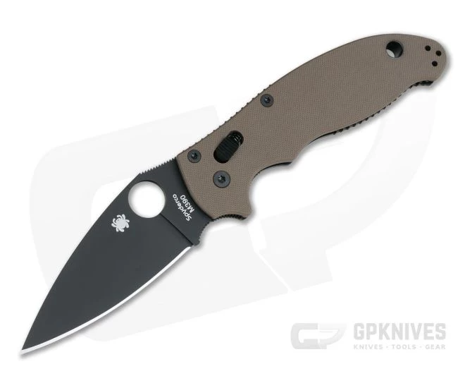 Spyderco Manix 2 Limited Black DLC M390 Earth Brown G10 C101GPBNBK2