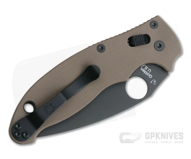 Spyderco Manix 2 Limited Black DLC M390 Earth Brown G10 C101GPBNBK2 - Image 2