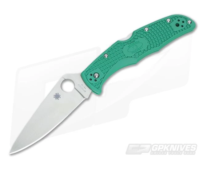 Spyderco Endura 4 Flat Ground VG10 Green FRN C10FPGR