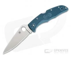 Spyderco Endura 4 Flat Ground K390 Dark Cyan Blue FRN C10FPK390