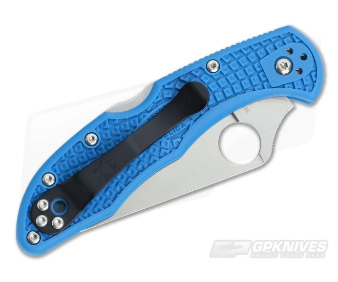 Spyderco Delica 4 Flat Ground VG10 Blue FRN C11FPBL - Image 2