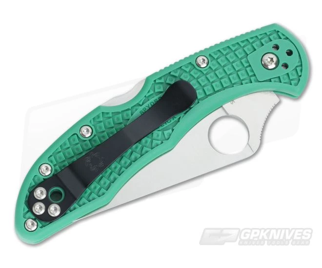 Spyderco Delica 4 Flat Ground VG10 Green FRN C11FPGR - Image 2