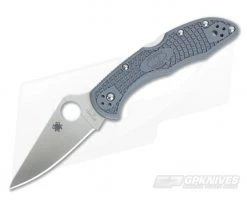 Spyderco Delica 4 Flat Ground VG10 Gray FRN C11FPGY