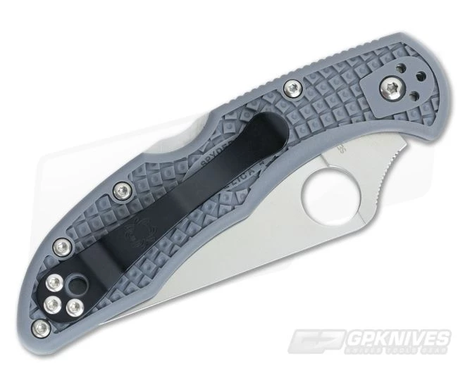 Spyderco Delica 4 Flat Ground VG10 Gray FRN C11FPGY - Image 2