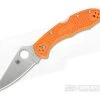 Spyderco Delica 4 Flat Ground VG10 Orange FRN C11FPOR